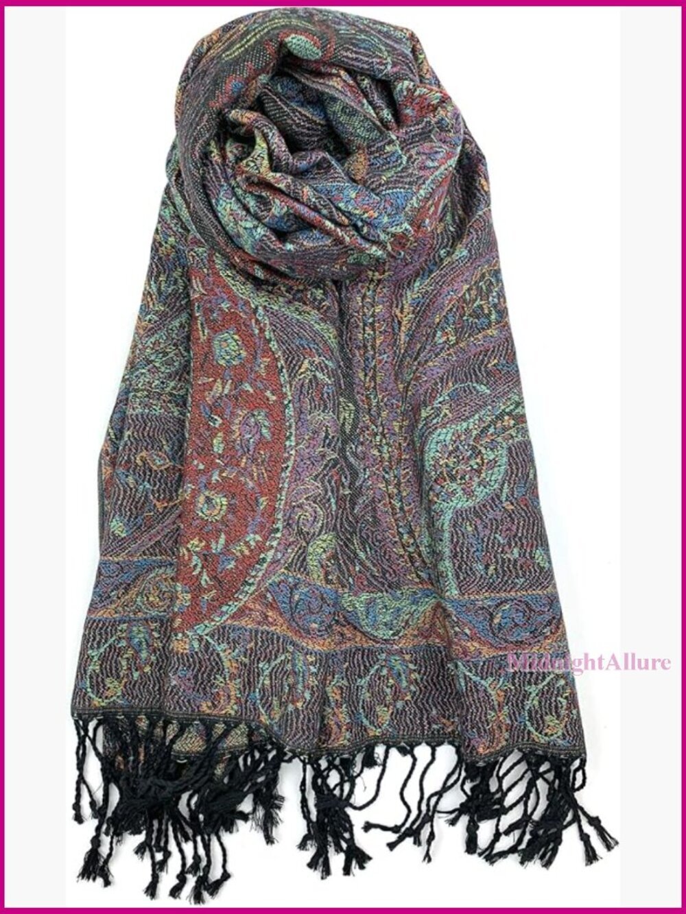 Luxury Pashmina Shawl Wrap with Fringes